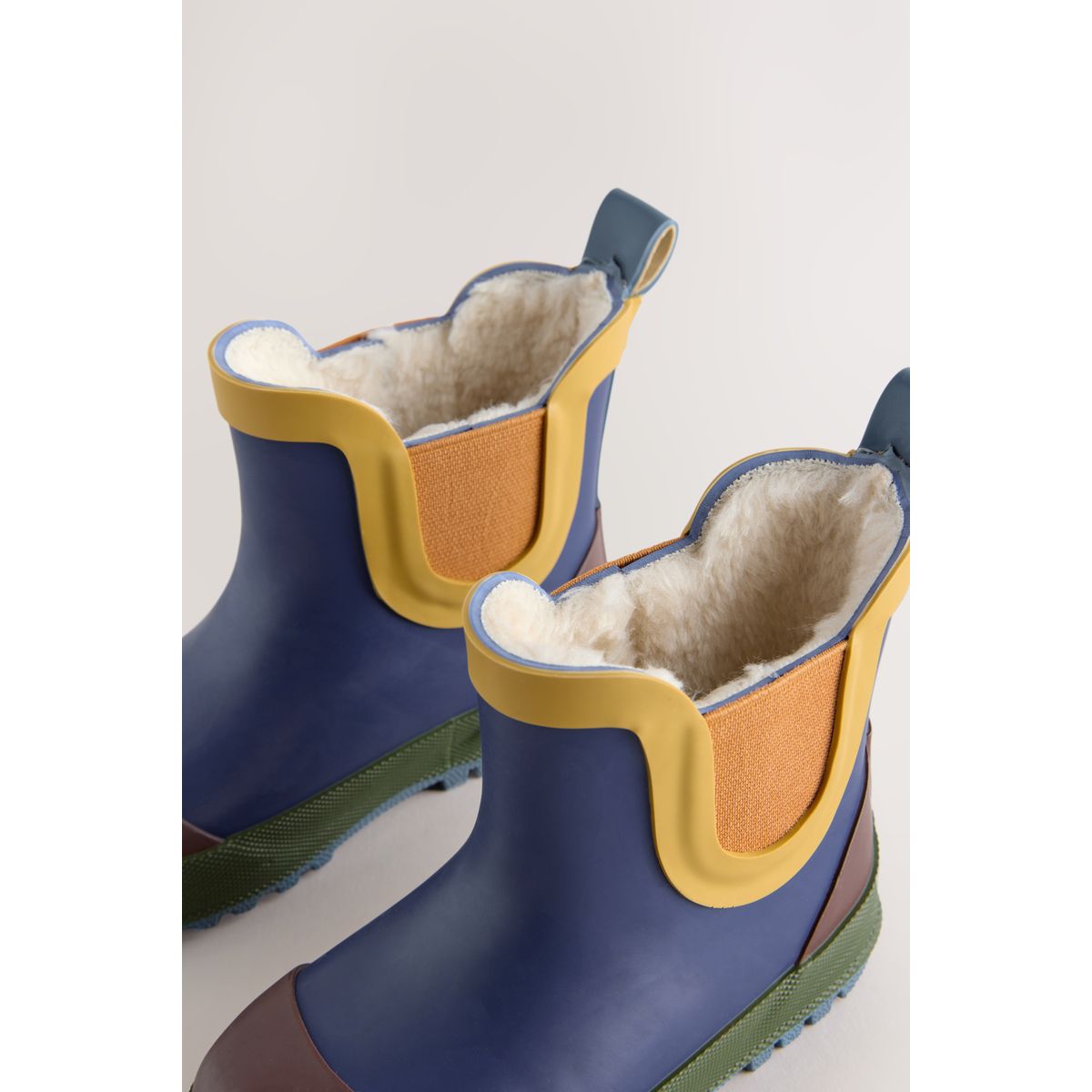 Bottines en caoutchouc avec doublure chaude bleu marine, NEXT