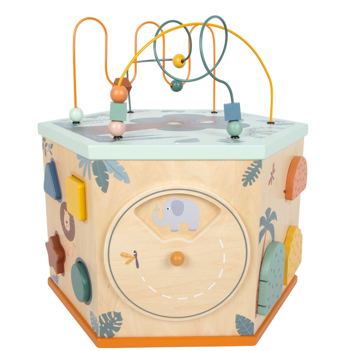 Cube de motricité 7 faces XL Safari beige, SMALL FOOT COMPANY