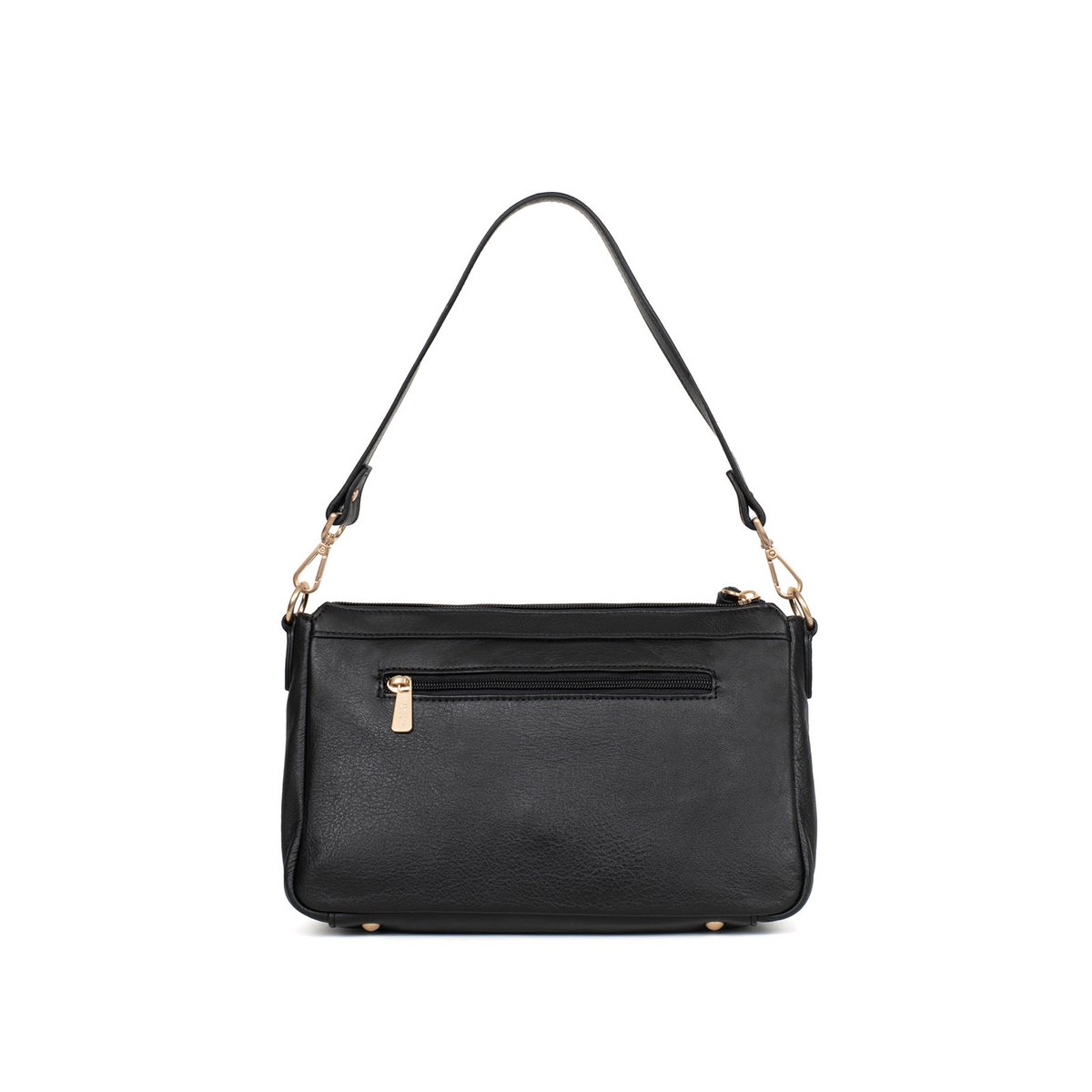 Sac porté épaule 1 anse TAIMA noir, HEXAGONA