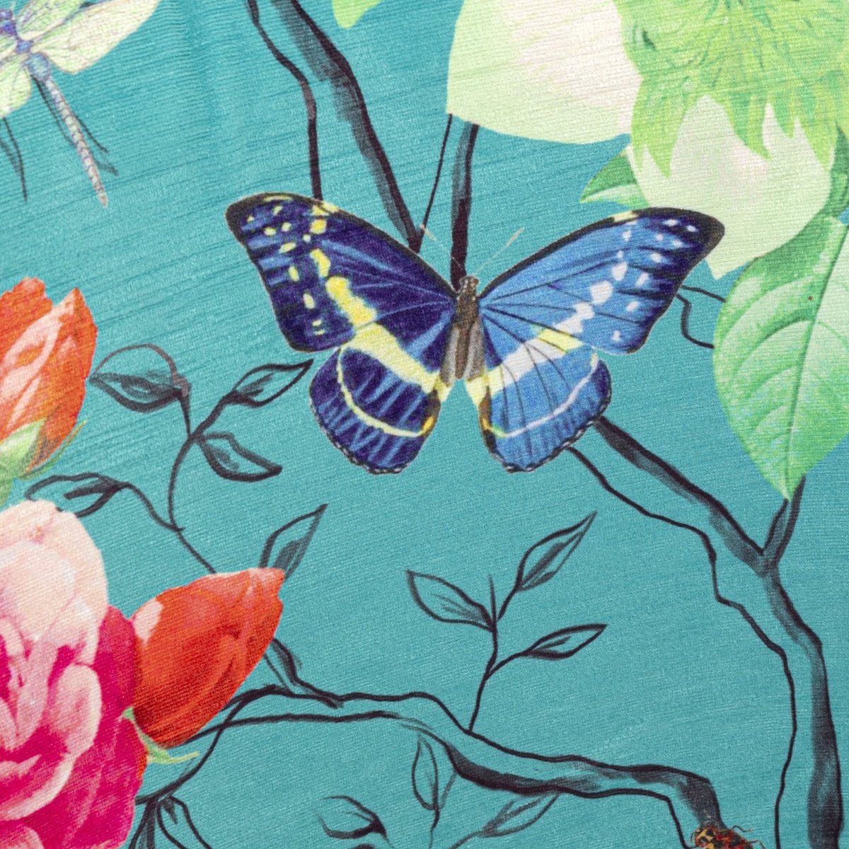 Chaise imprimé fleurs, FLOWER FEVER bleu, KARE DESIGN