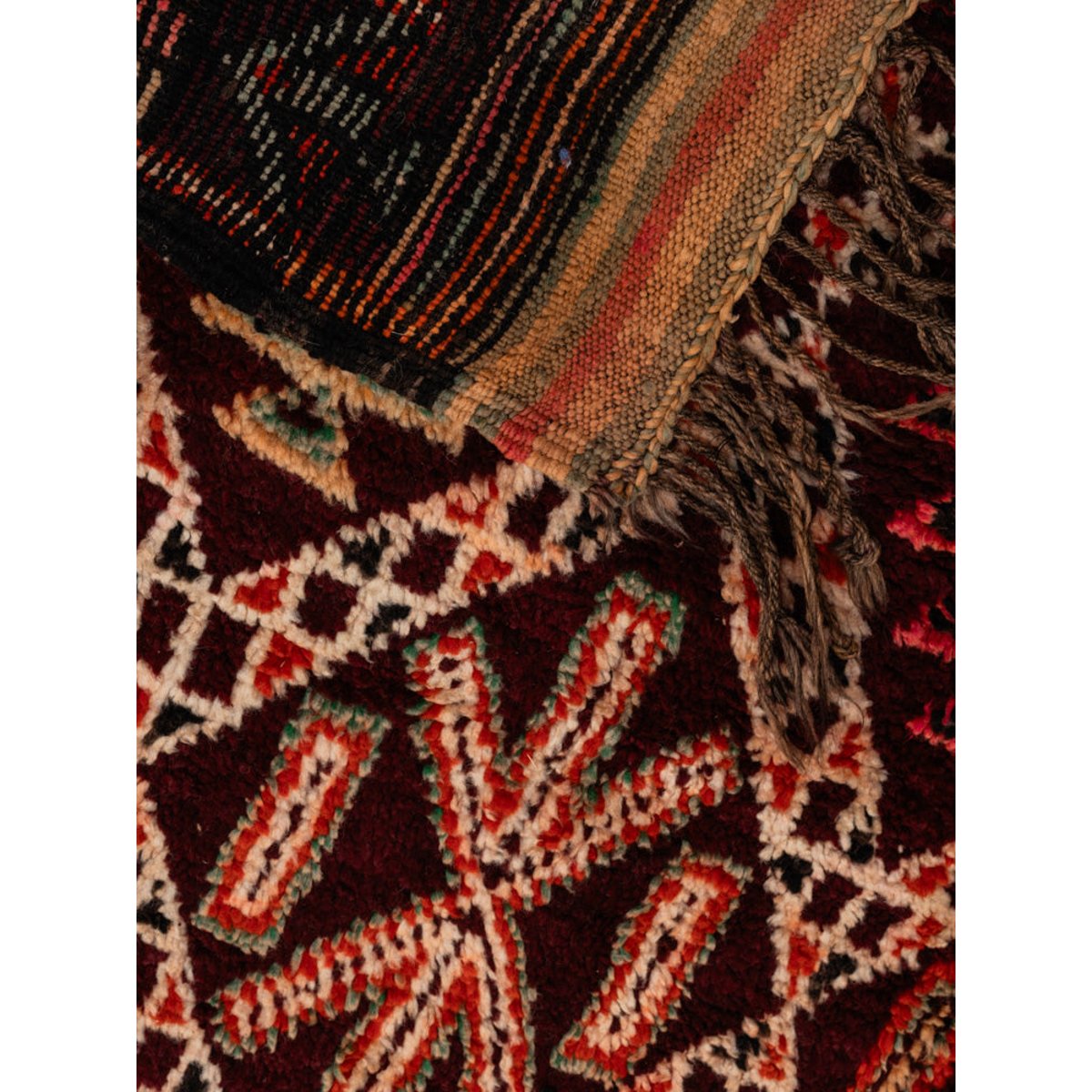 Tapis multicolore en laine Olivier N°16 - Bon état multicolore, DEBONGOUT