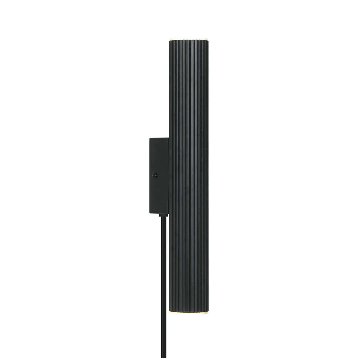 Applique murale double surface striée en aluminium, VICO noir, NORDLUX