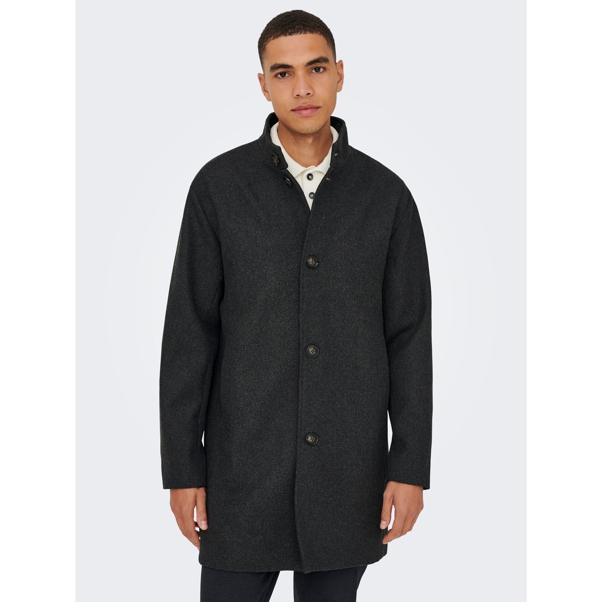 Manteau black 1, ONLY & SONS