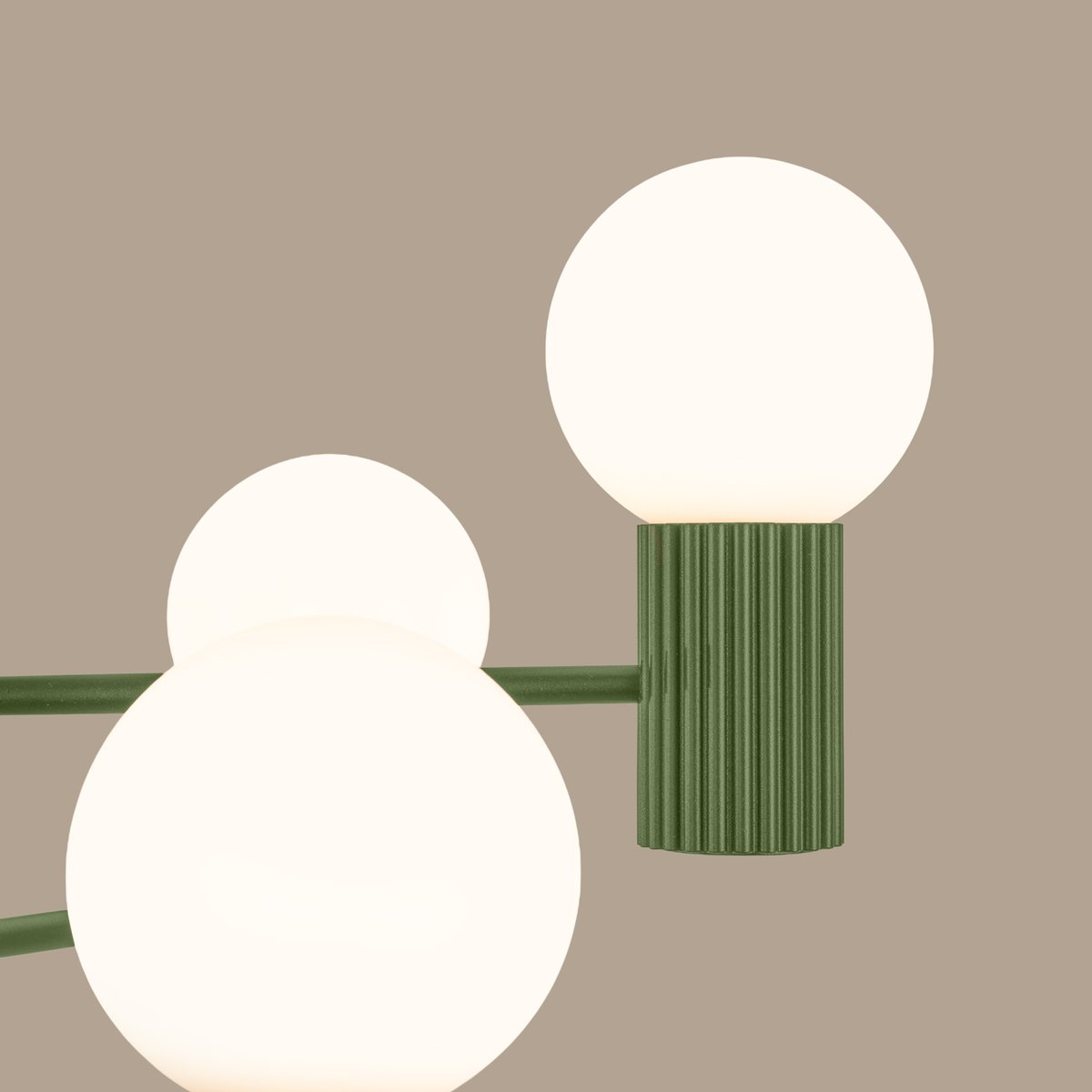 Lustre Aluminium Vert Olive G9 6 Halo vert, EDEN