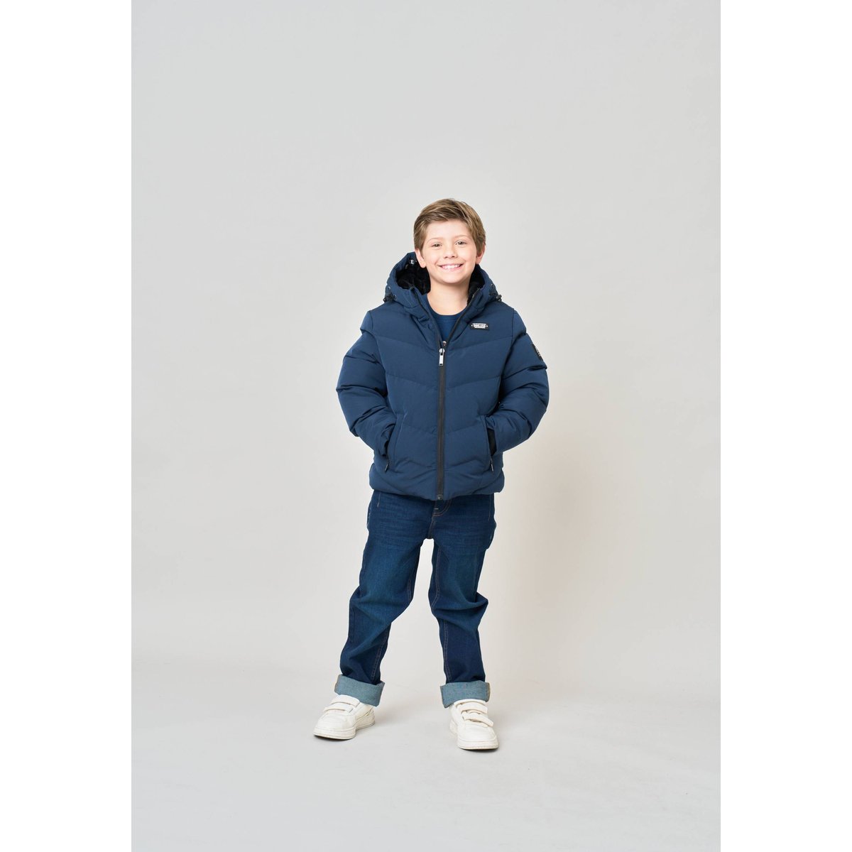 Doudoune regular garçon INTEREST navy, DEELUXE