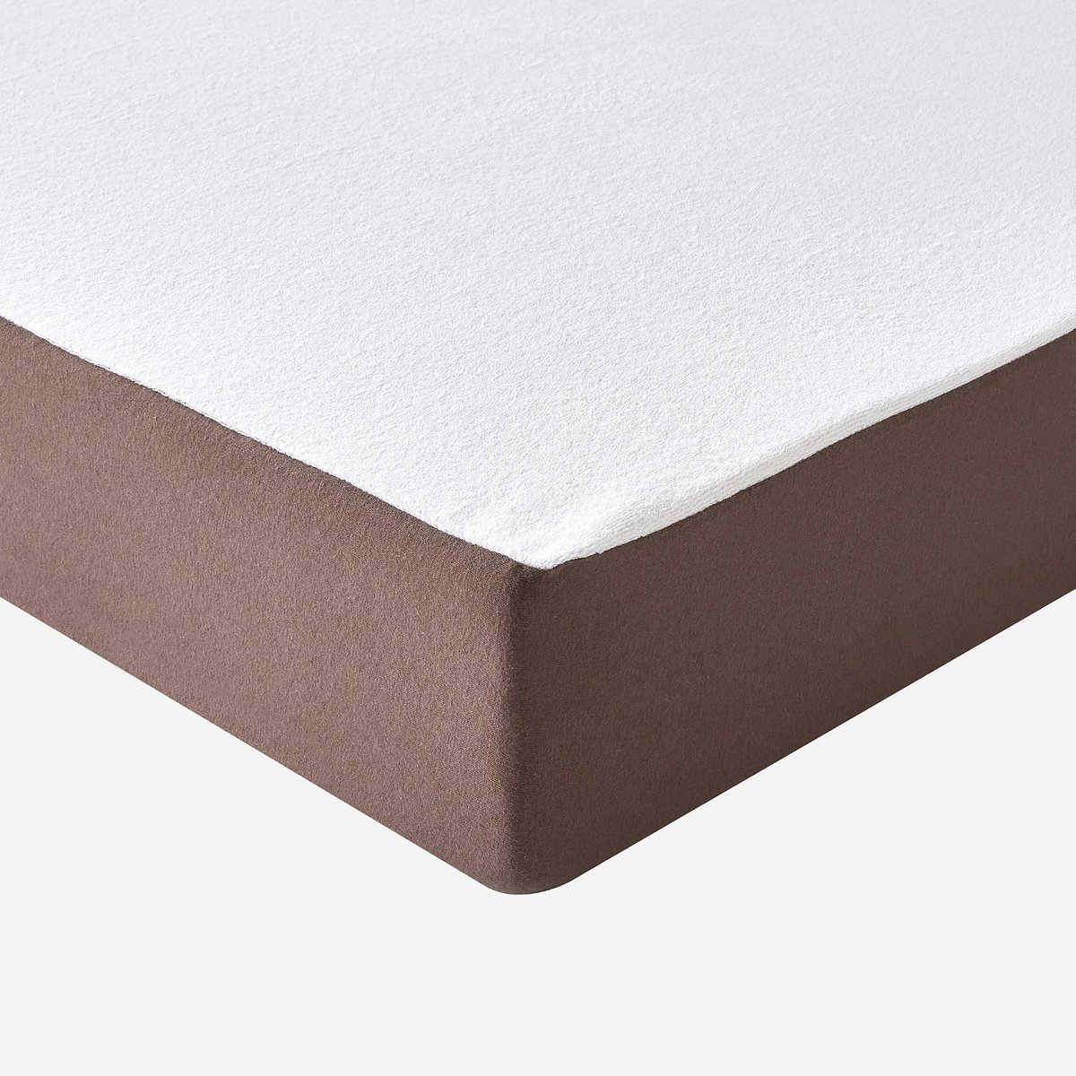 Protège matelas polyester REVE blanc, HABITAT