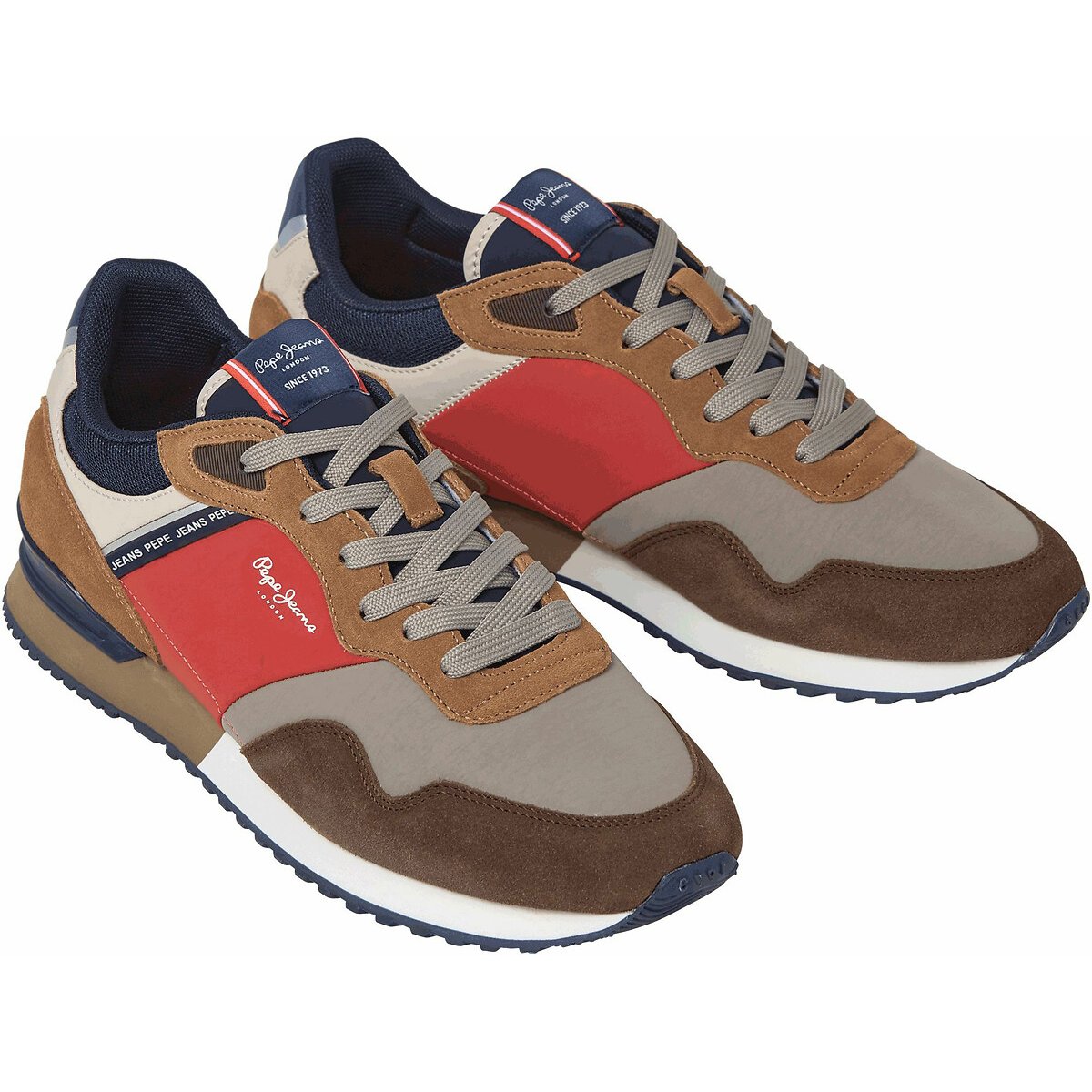 London Mood M Trainers brown/red, PEPE JEANS