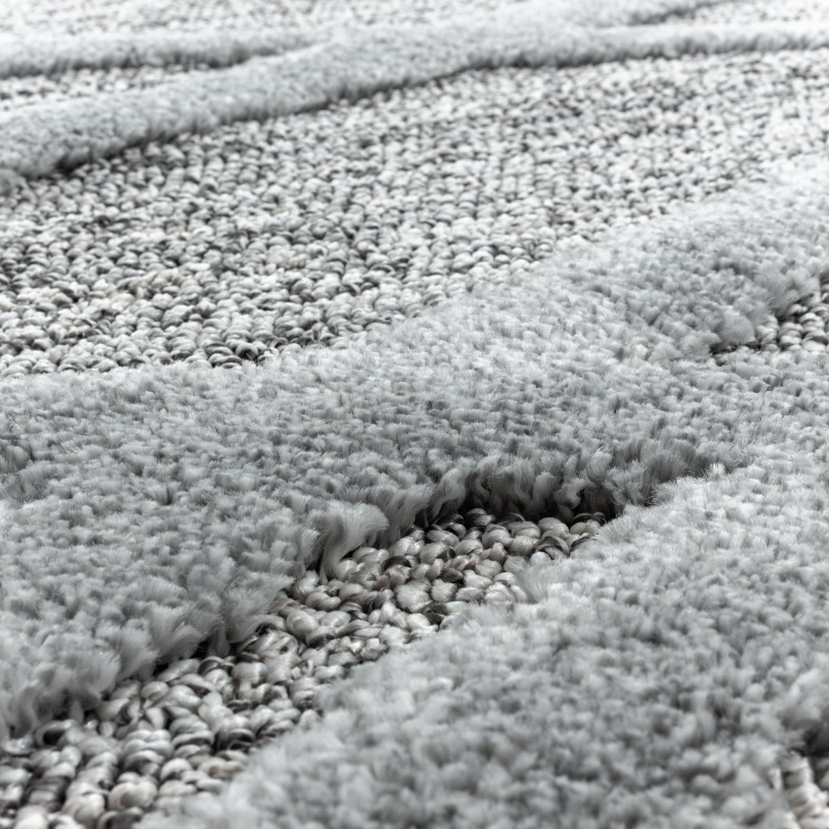 Tapis de salon à motif géométrique PISA gris, NAZAR RUGS