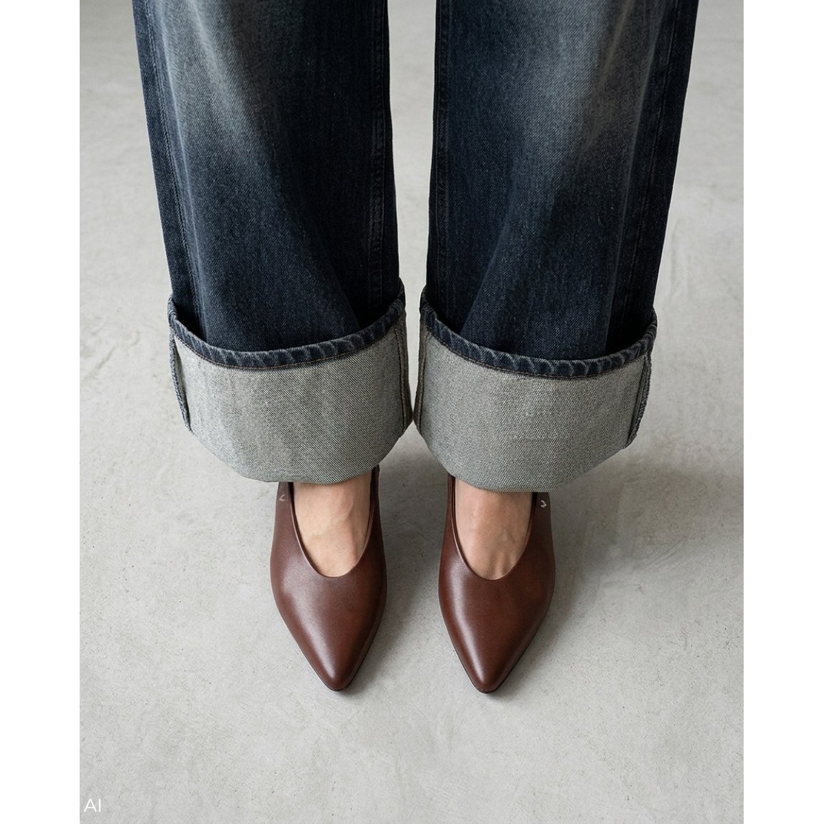 Chaussures à talon cuir Adda cafe, MARTINELLI