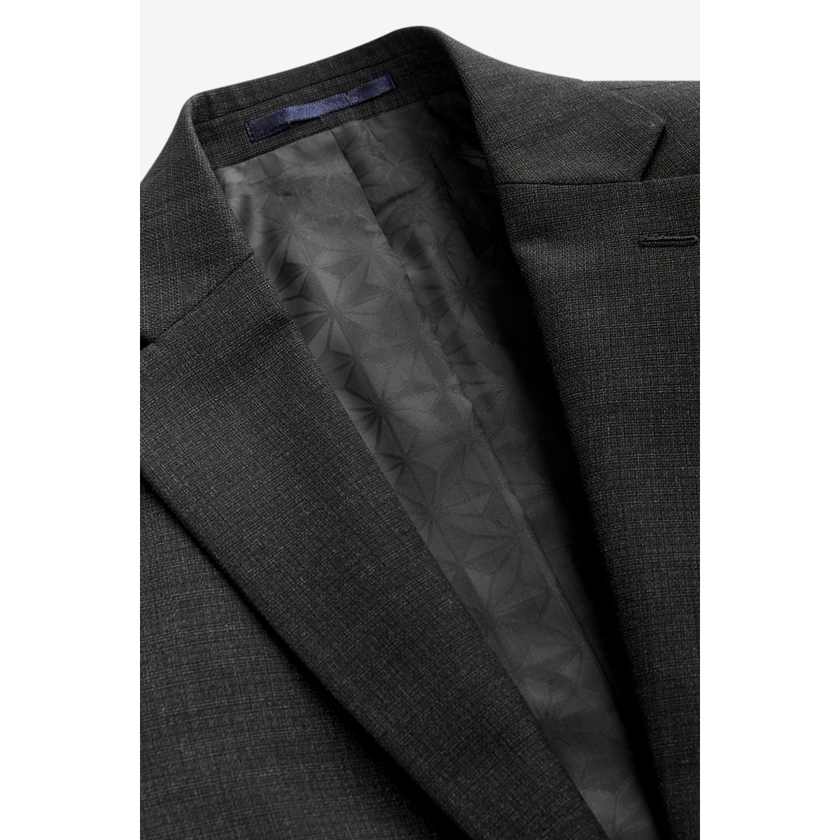 Veste de costume en laine texturée noir, NEXT
