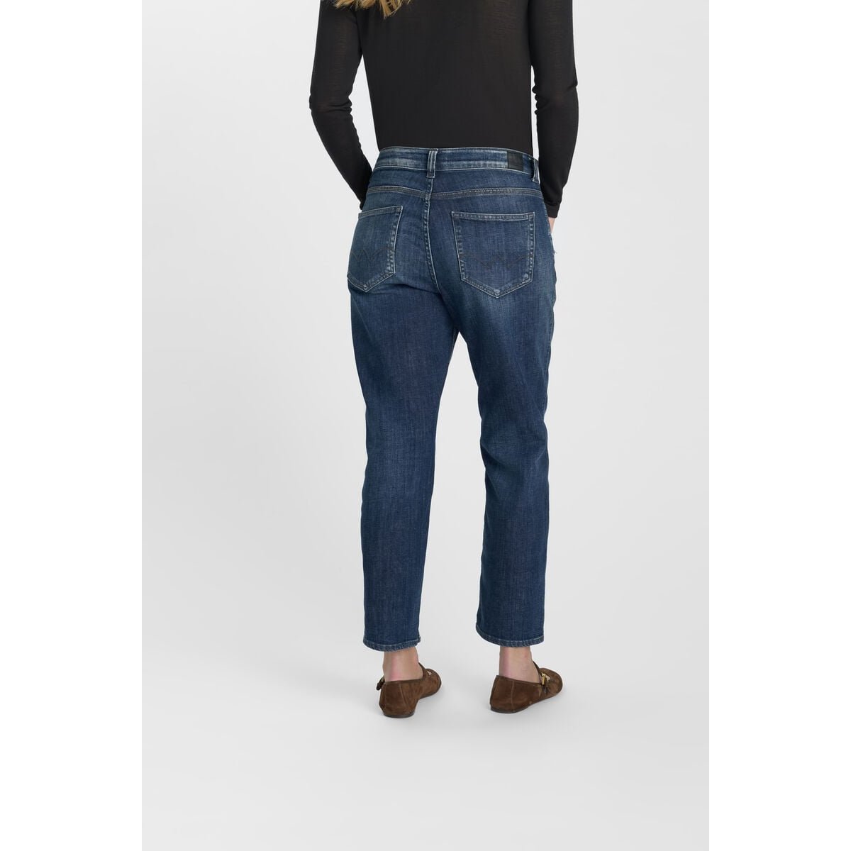 Jeans loose, large 400/60 girlfriend , 7/8ème blue, LE TEMPS DES CERISES