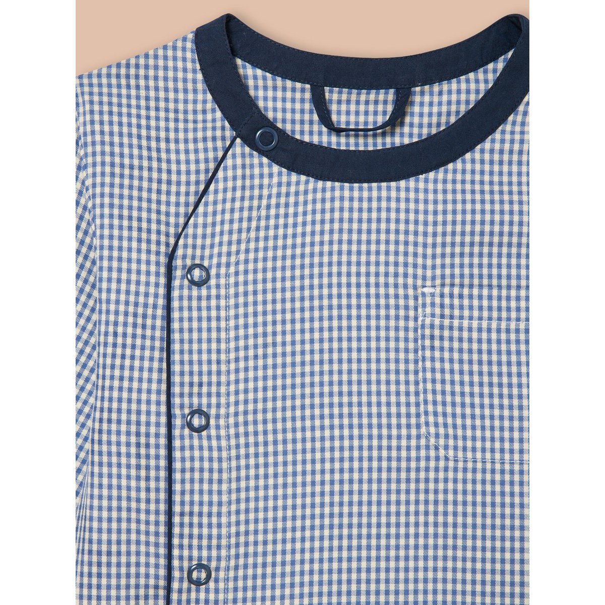 Tablier Vichy bleu, CYRILLUS