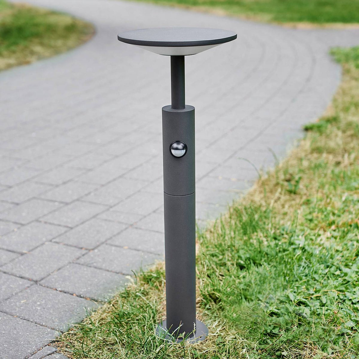 Luminaire extérieur en aluminium moderneLED anthracite, opale, LUCANDE