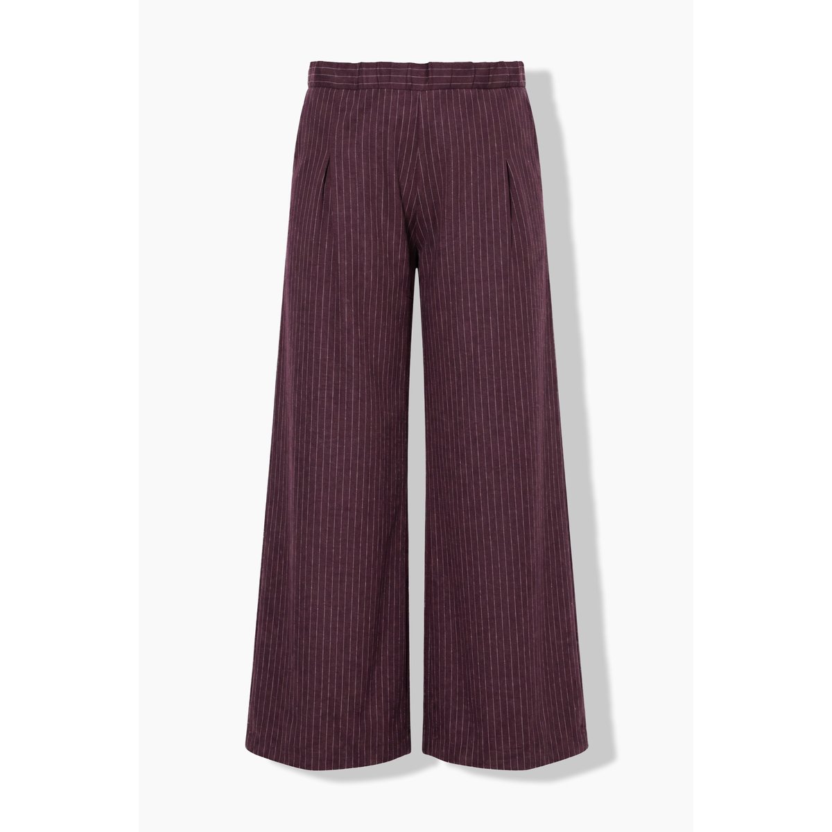 Pantalon en molleton à fines rayures bordeaux, ULLA POPKEN