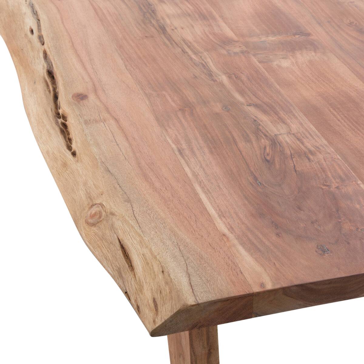 Table à manger en bois d'acacia LORIANE bois clair, MADE IN MEUBLES