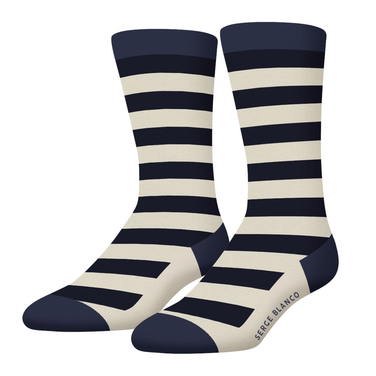 Lot De 6 Chaussettes De Ville gris/bleu/noir/beige, SERGE BLANCO