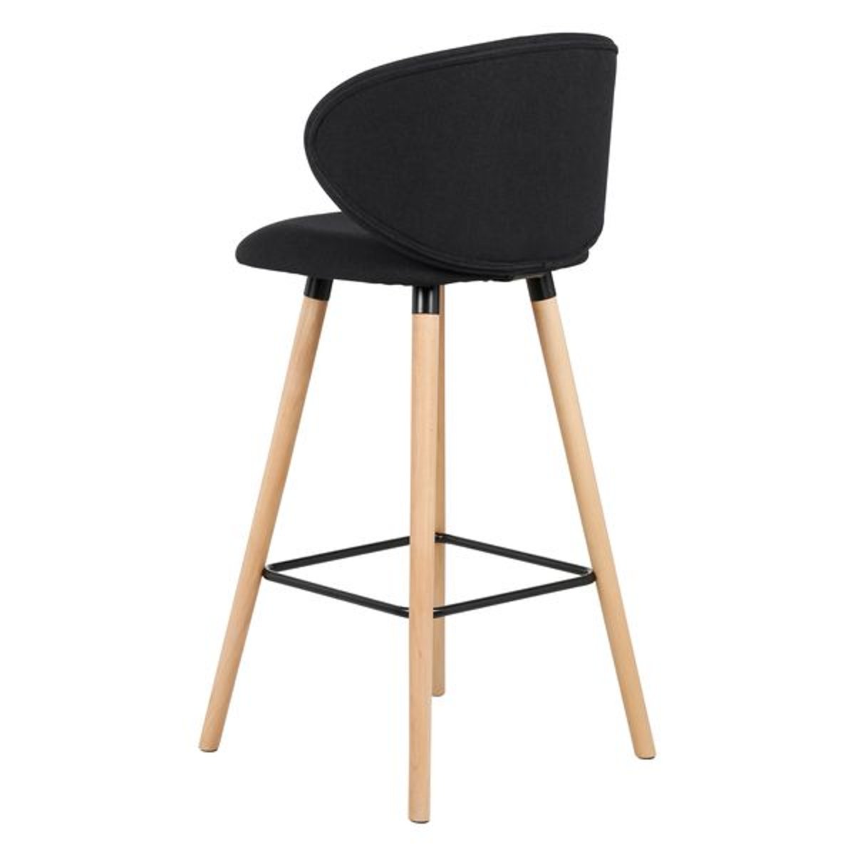Chaise de bar tissu noir, ZAGO