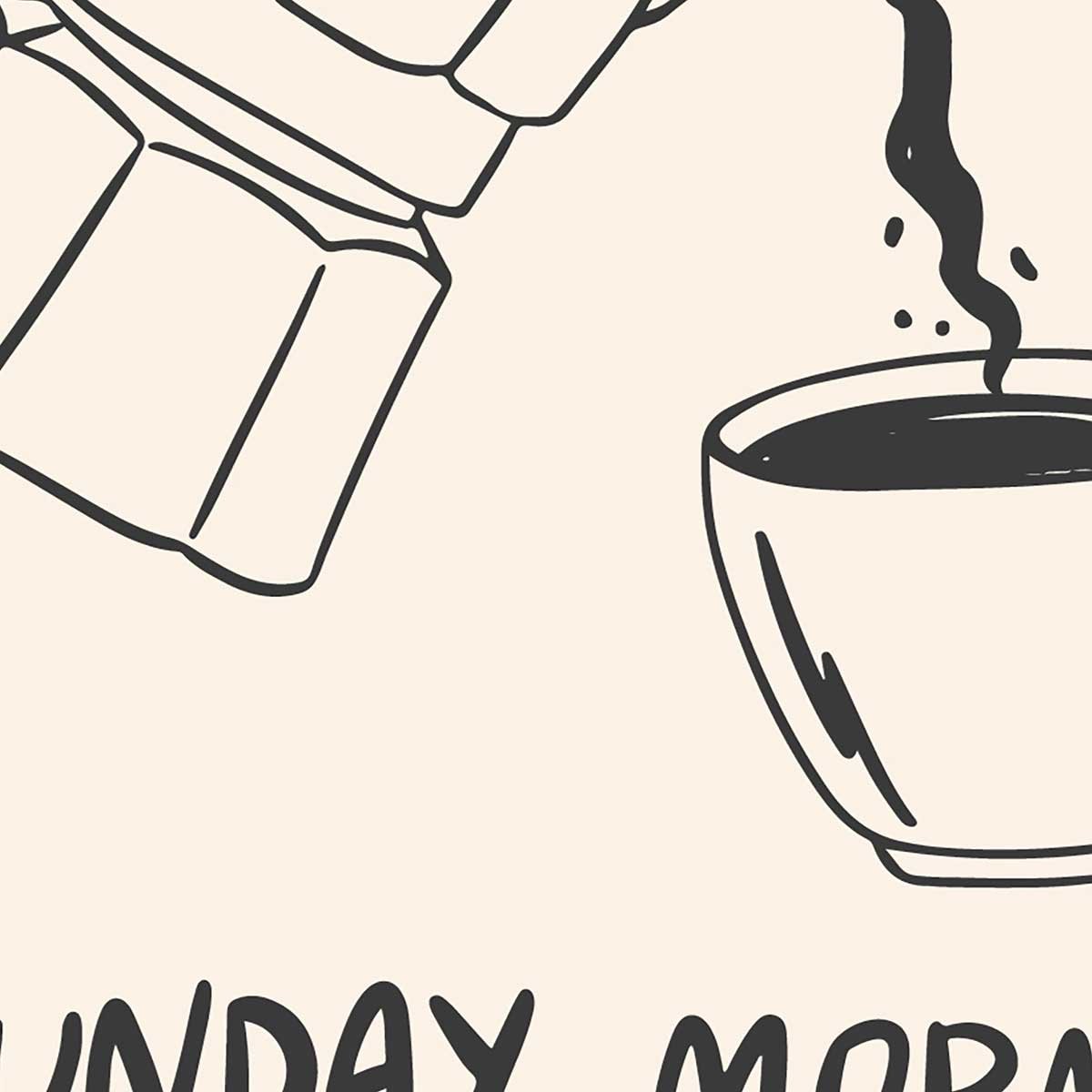 Tableau Sunday Morning Coffee Club toile imprimée, HEXOA
