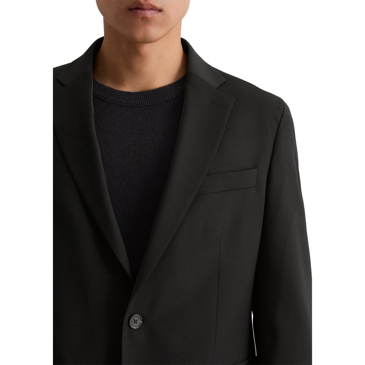Veste shaped en Technical Wool Blend noir, MARC O'POLO