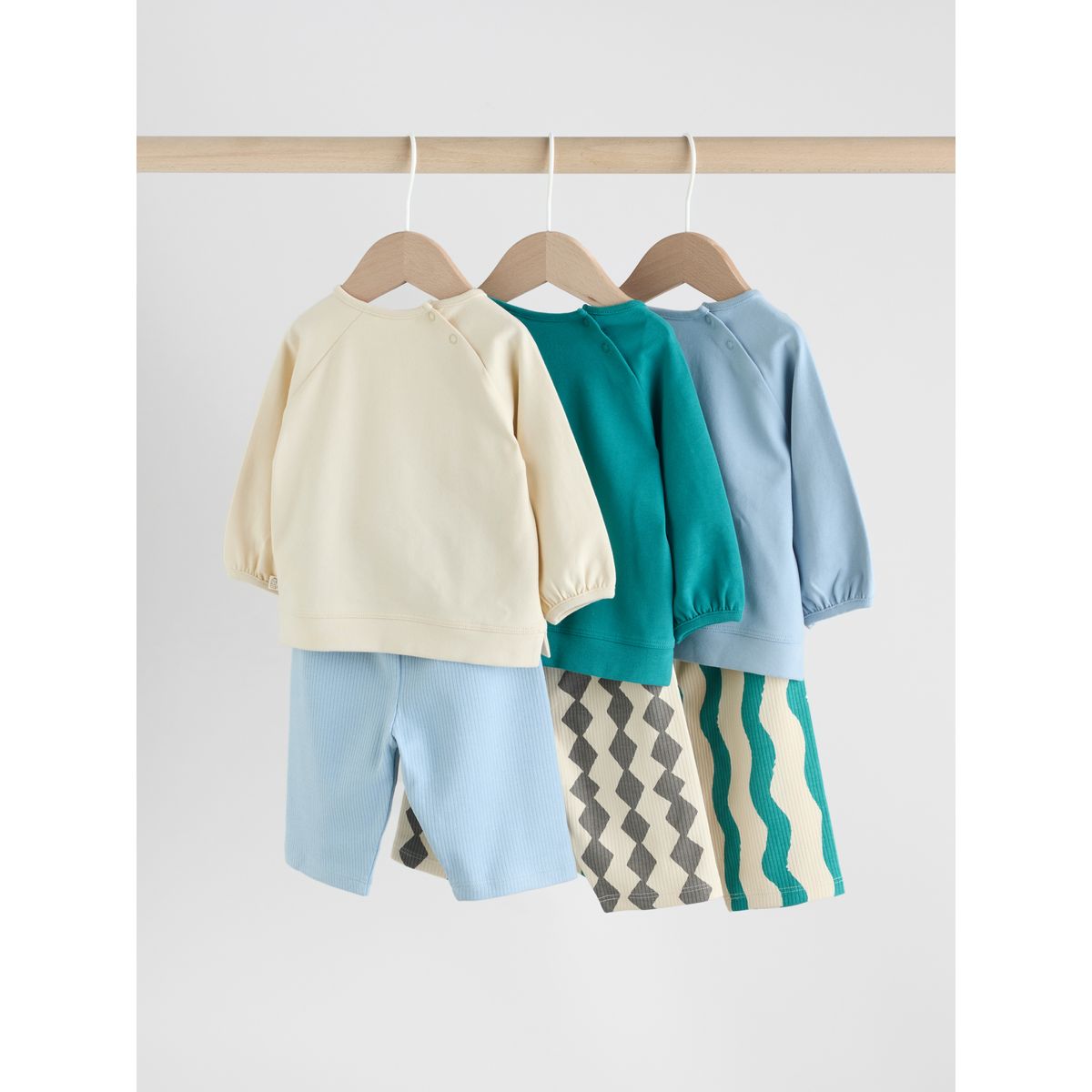 Legging et haut bébé, 6 pièces club du lait bleu/vert, NEXT