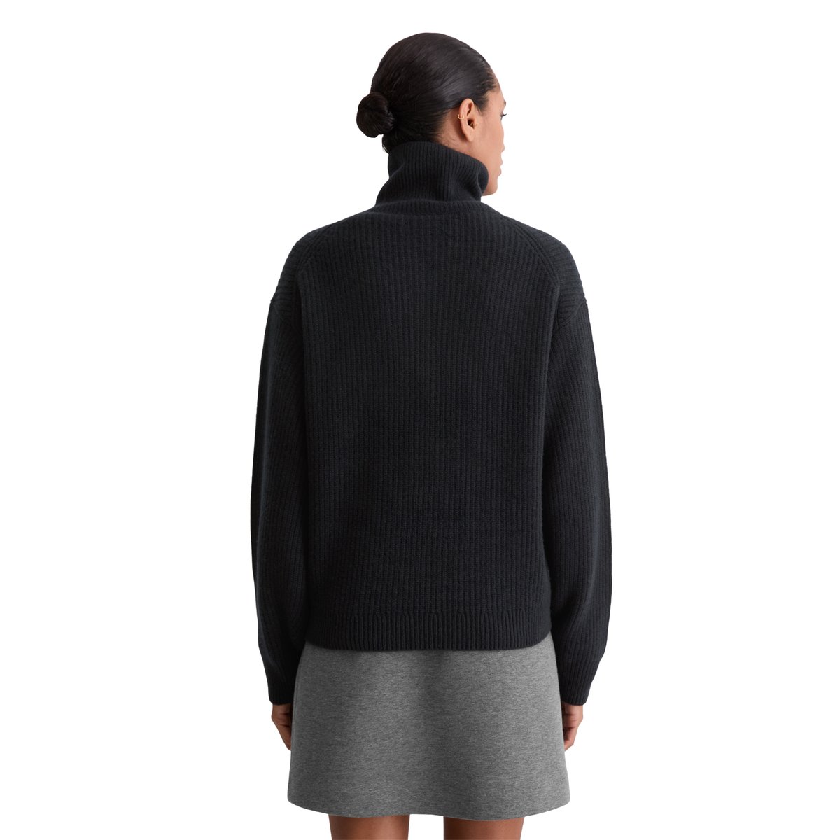 Pull en maille relaxed en mélange moelleux de laine mérinos bleu foncé, MARC O'POLO