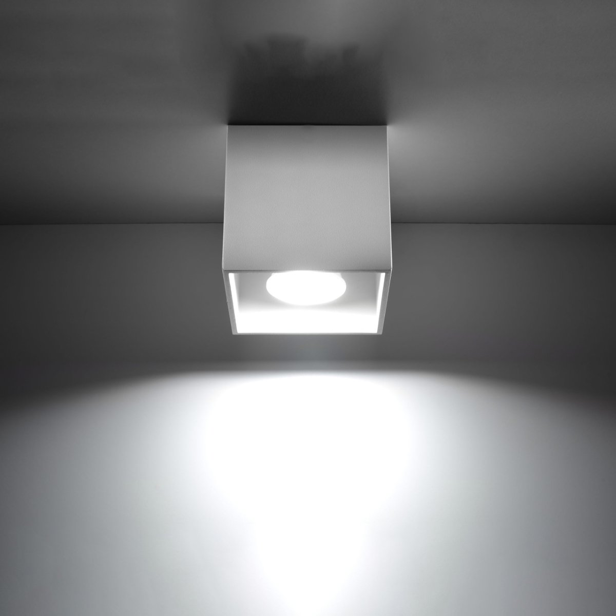 Plafonnier Aluminium Blanc GU10 1 Quad blanc, EDEN