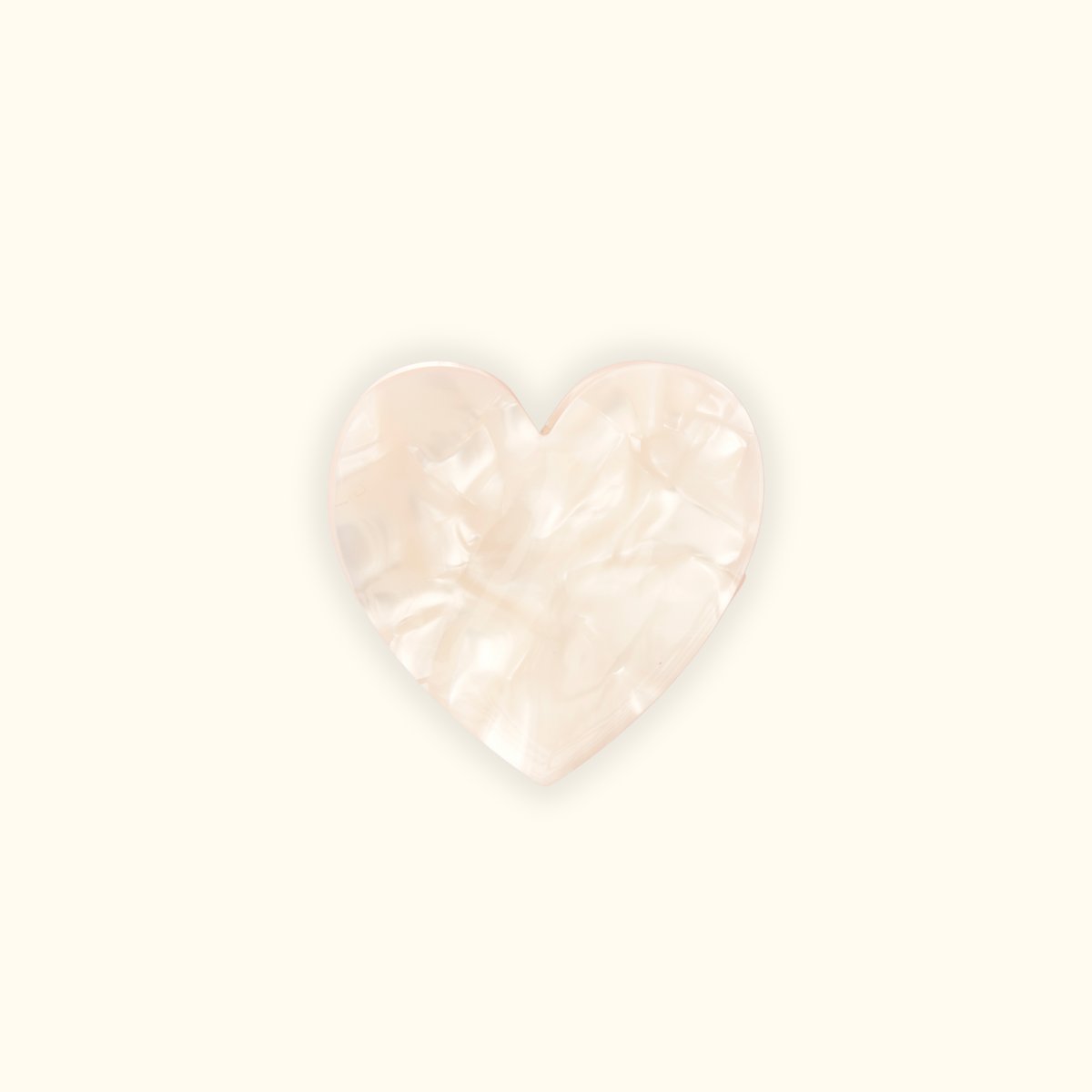 Pince à cheveux CŒUR BLANC blanc nacré, COUCOU SUZETTE