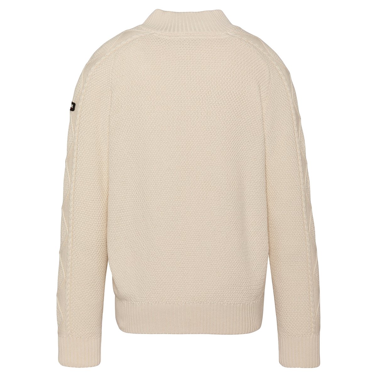 Pull camionneur en maille texturée ecru, SCHOTT