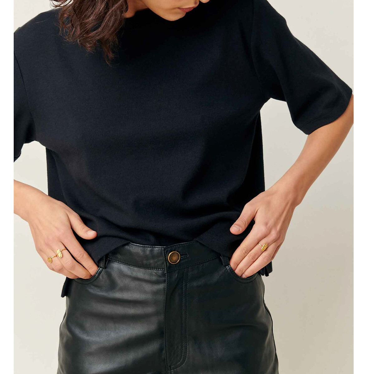 T-shirt girocollo SERGE CO nero , SESSUN