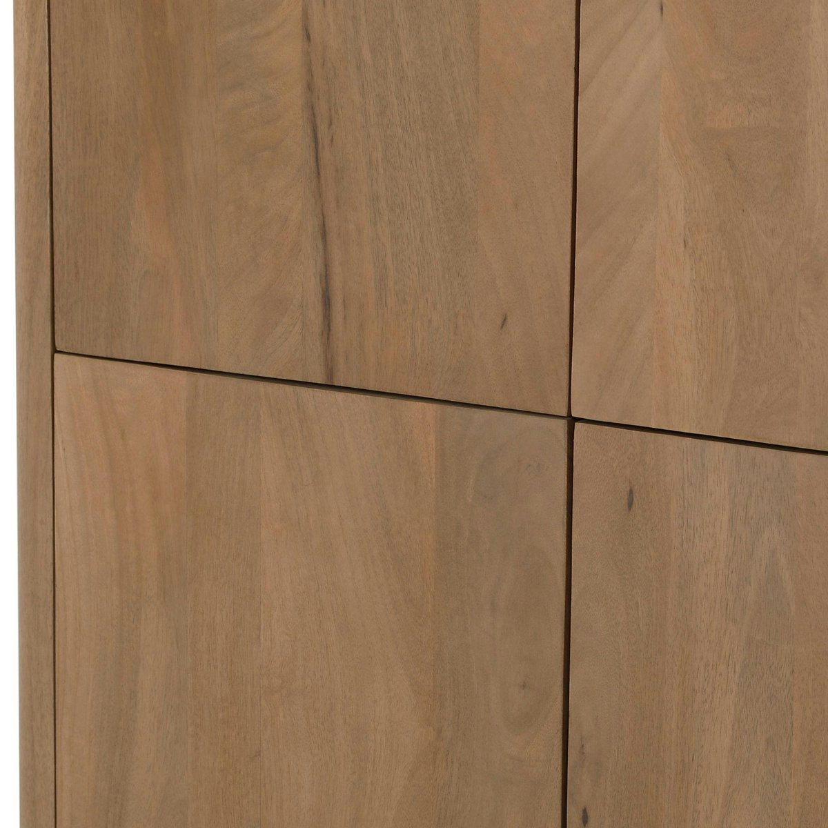 Buffet haut 4 portes en bois de manguier 90 cm KASO bois naturel, PIER IMPORT
