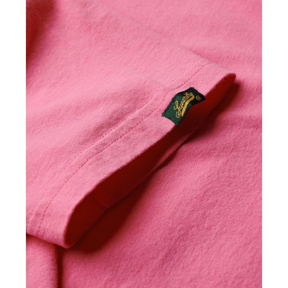 T-shirt ajusté floqué Varsity rose fluo, SUPERDRY