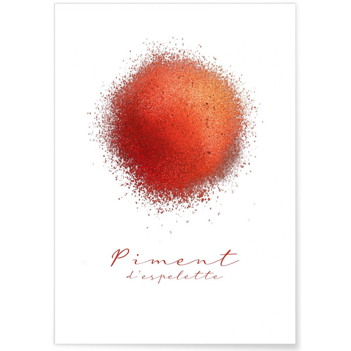 Affiche Piment d'Espelette blanc, L'AFFICHERIE