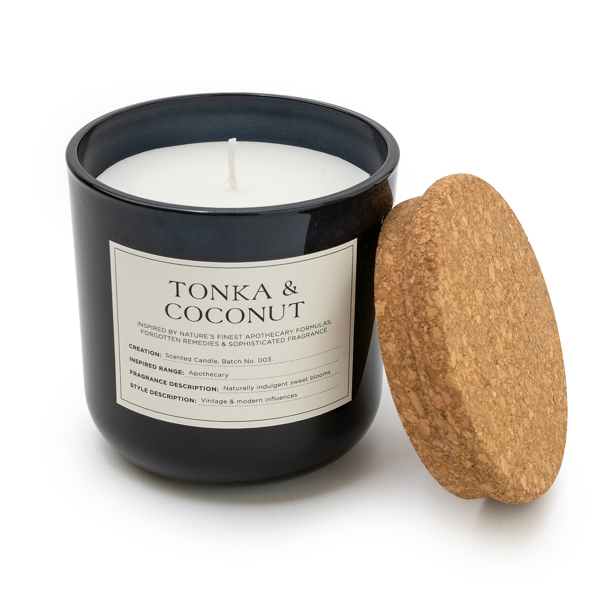 Apothecary Tonka & Coconut Jar Candle black, SO'HOME
