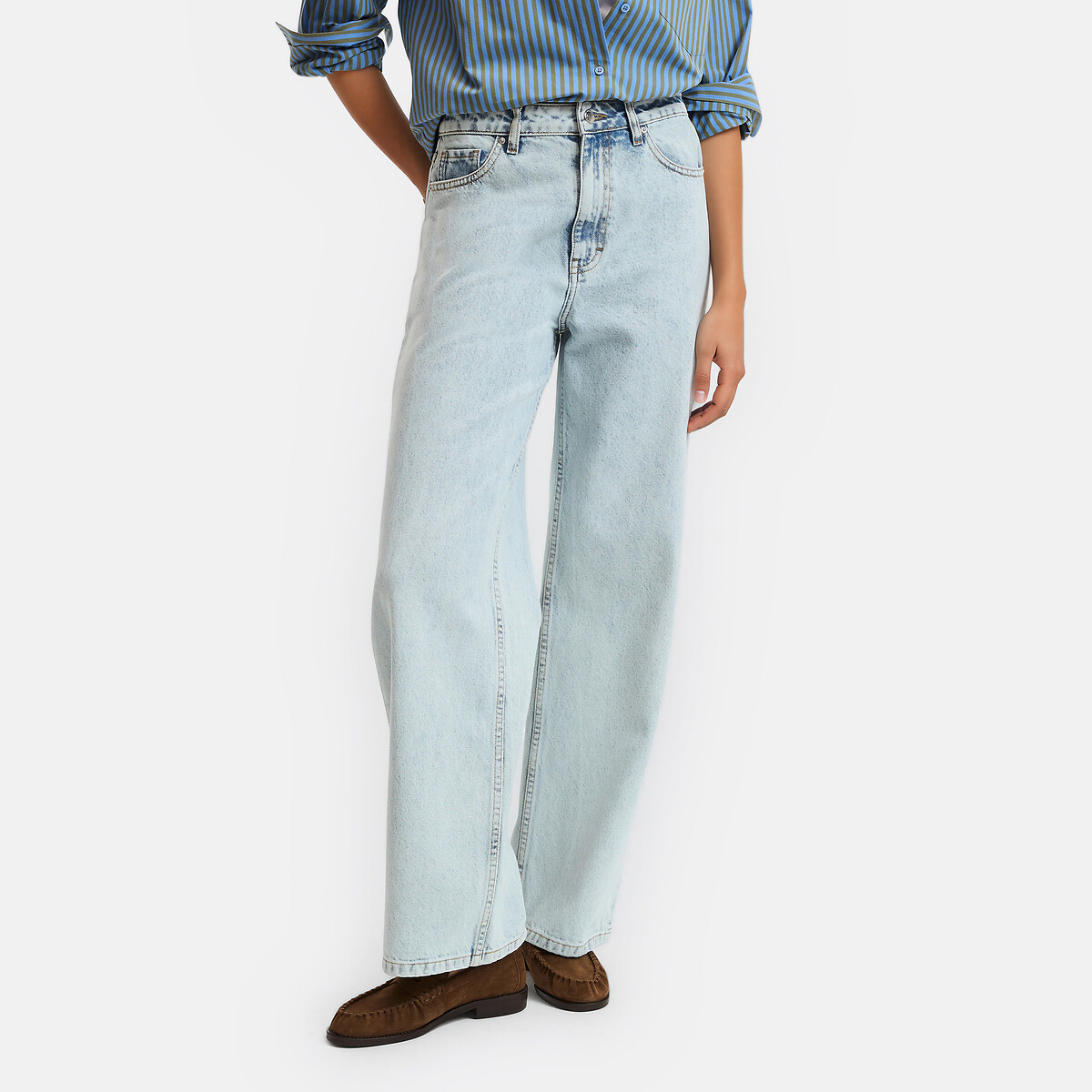 Jean large Signature, MARCEAU bleu bleach, LA REDOUTE COLLECTIONS