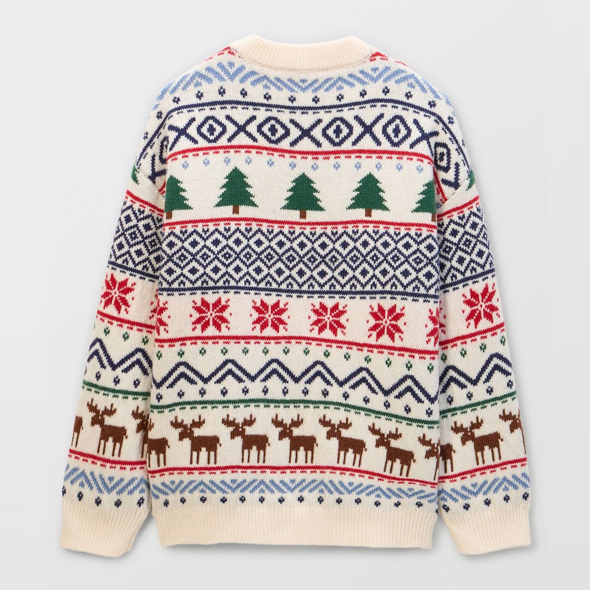 PULL JACQUARD CONTENANT DE LA LAINE naturel, MONOPRIX