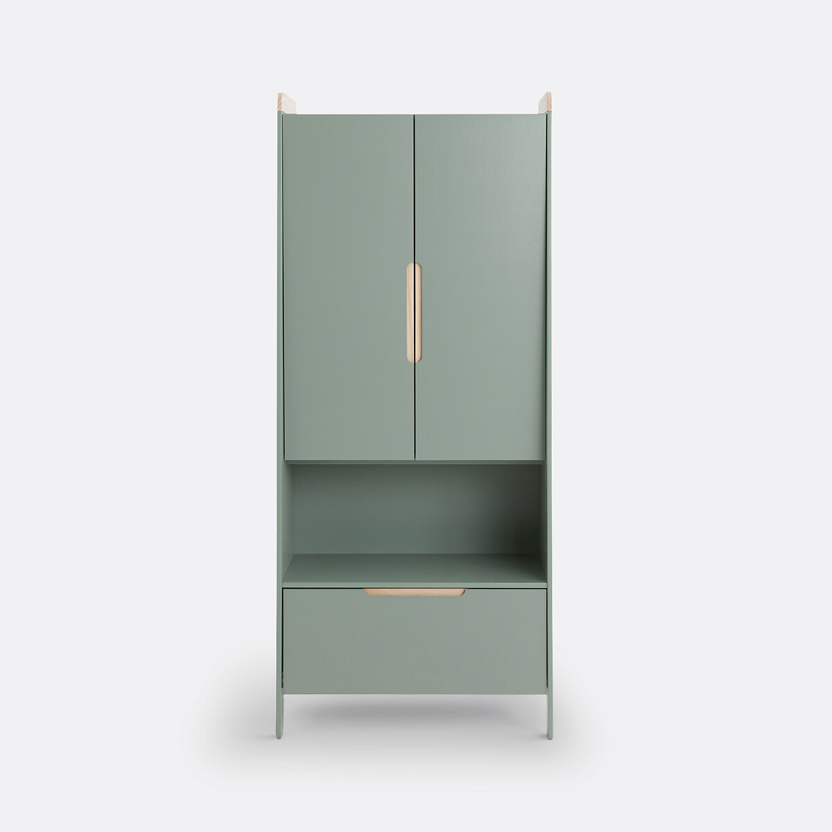 Armoire penderie enfant en pin et MDF, Arturo vert de gris, LA REDOUTE INTERIEURS
