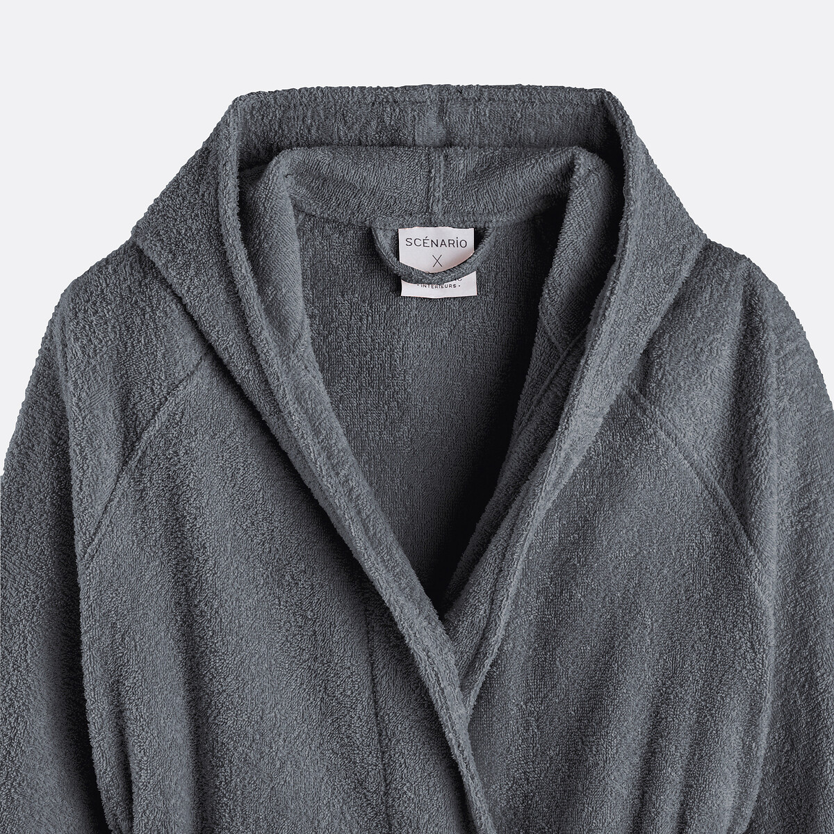 Scenario Hooded Bathrobe dark grey, LA REDOUTE INTERIEURS