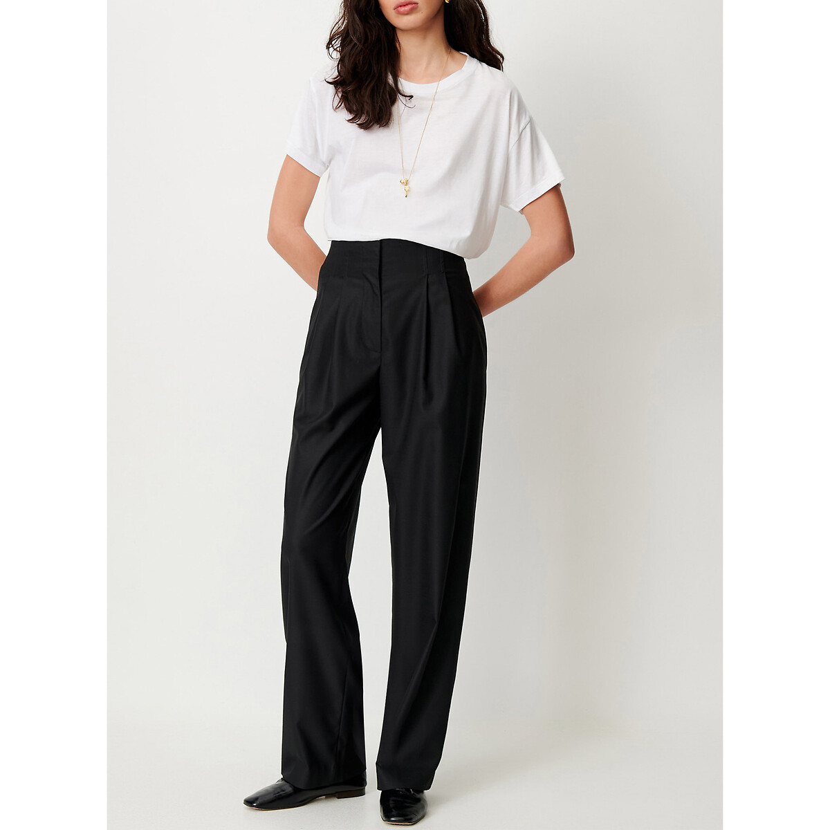 Pantalon droit à pinces, BODAM noir, SESSUN