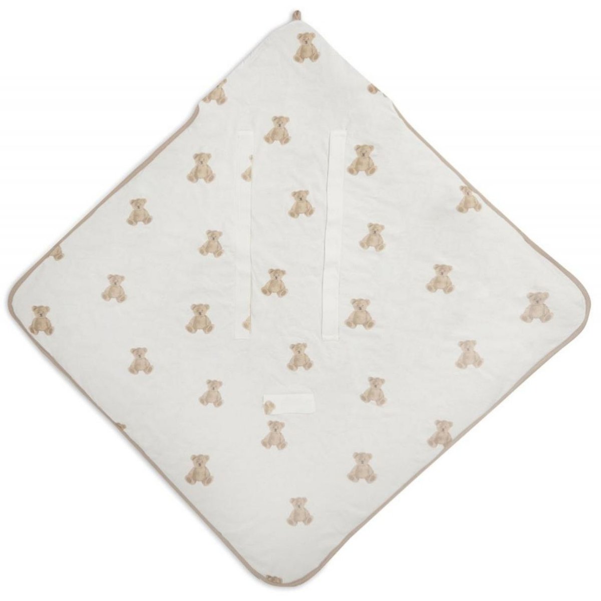 Couverture nomade Teddy Bear blanc, marron clair, JOLLEIN
