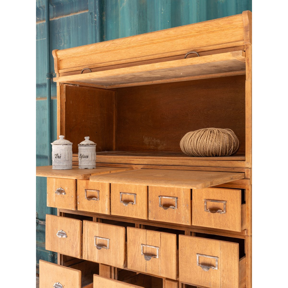 Meuble de métier à casiers en bois Fernand N°393 - Bon état bois clair, DEBONGOUT