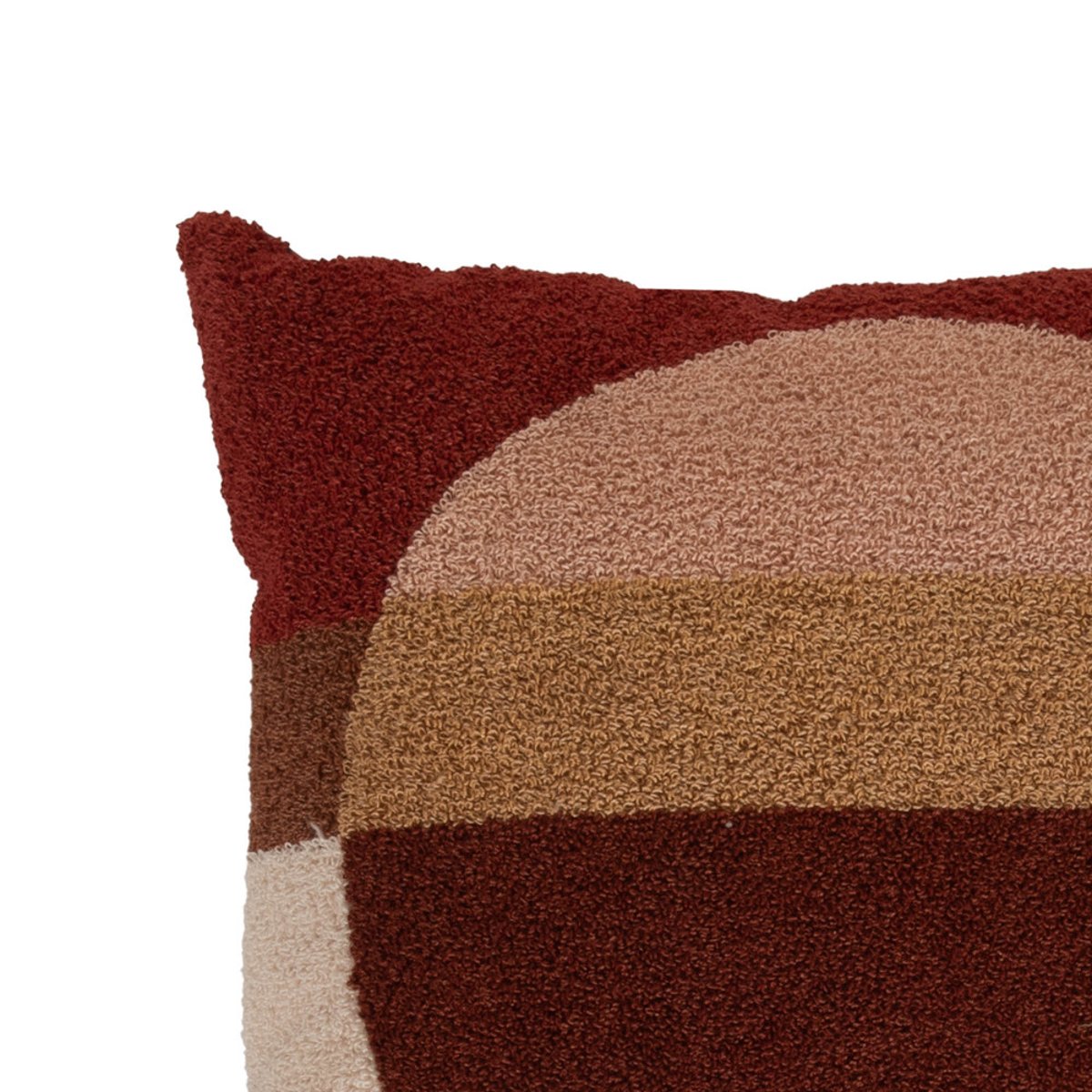 Coussin tufté imprimé multicolore 40x40 cm marron, AMADEUS