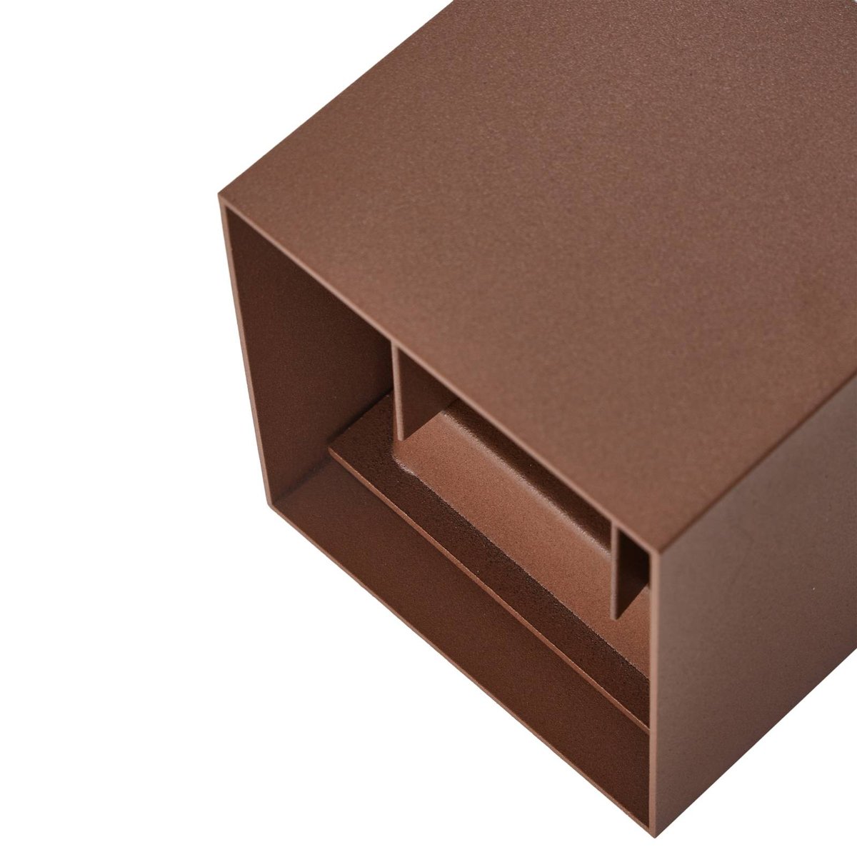 Applique extérieure en métal moderneLED brun rouille, LINDBY