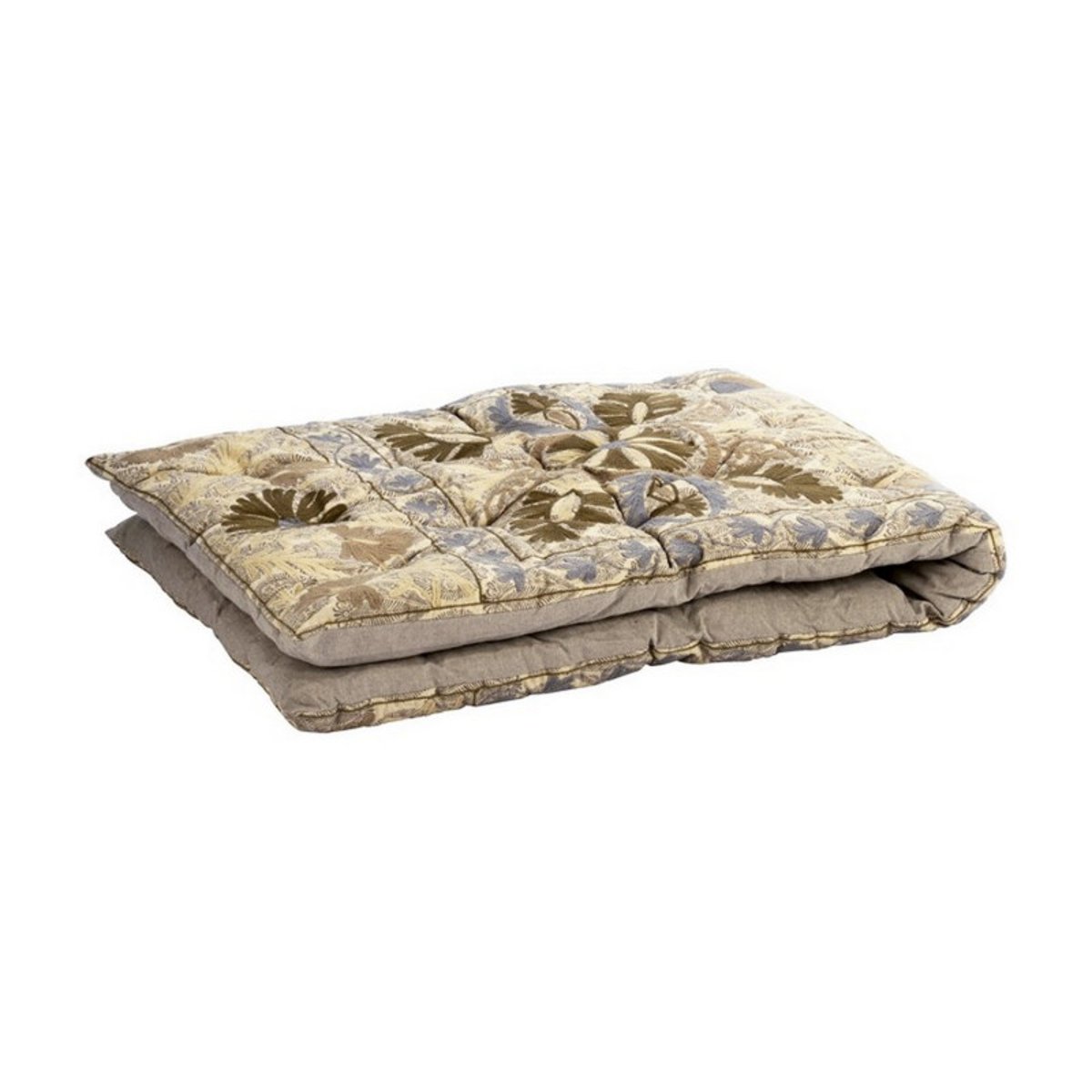 Matelas de sol broderie florale coton  Suzani beige, MADAM STOLTZ
