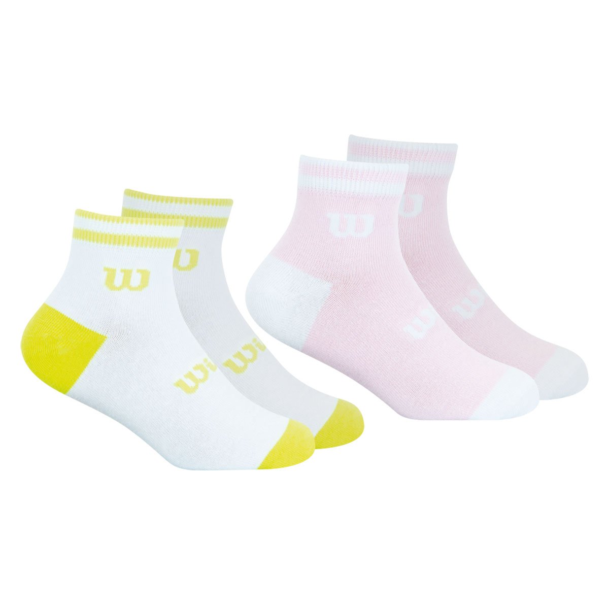 Chaussettes, lot de 2 paires blanc-rose, WILSON