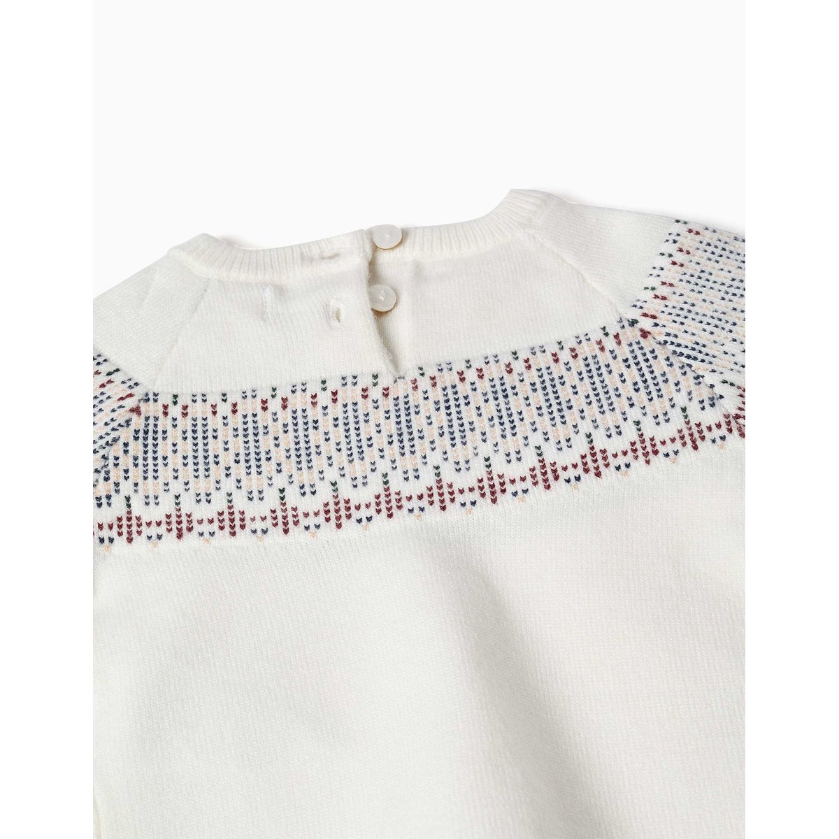 Pull en maille avec motif jacquard blanc, ZIPPY