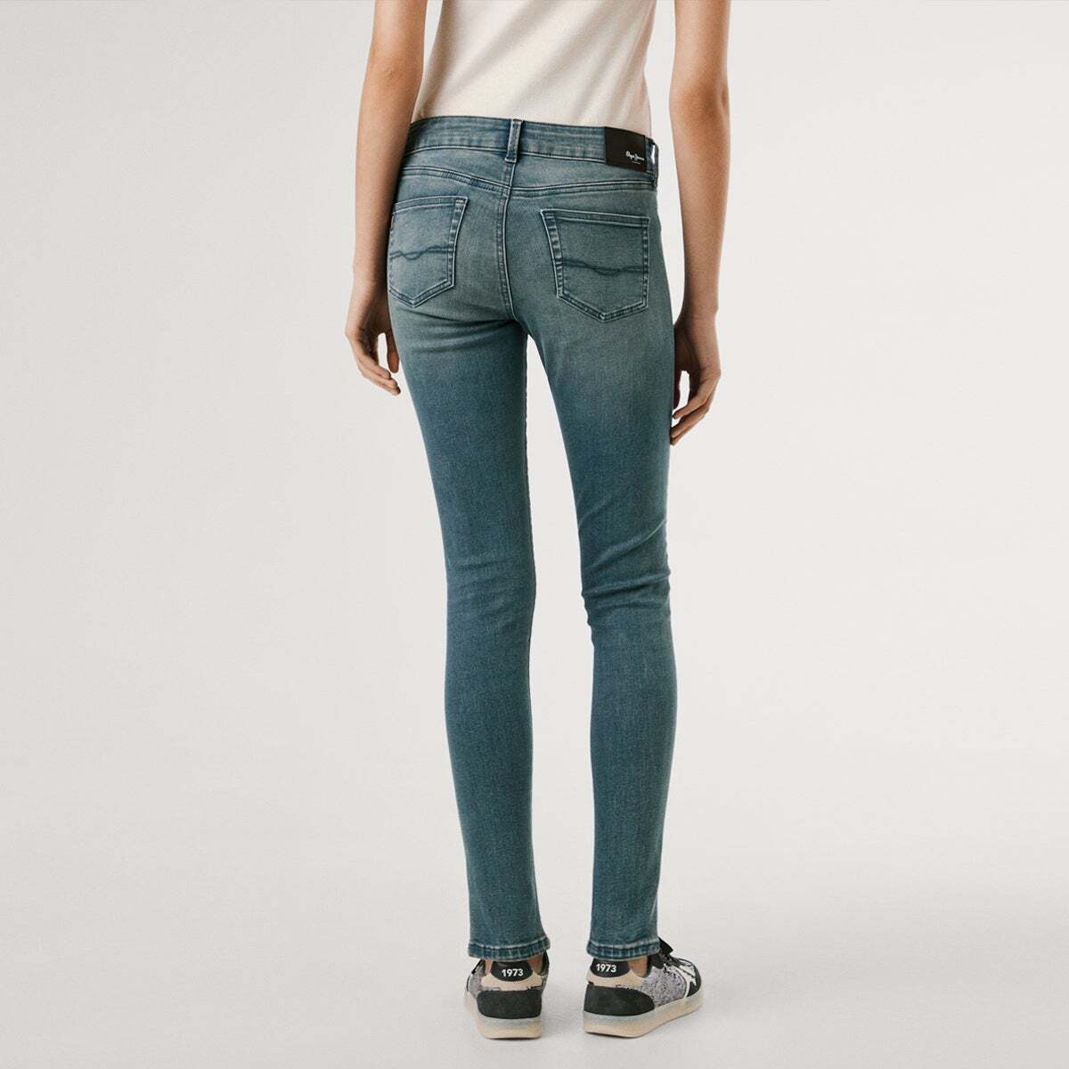 Jean Coupe Skinny, Taille Basse - Soho authentic smoke blue powerflex, PEPE JEANS