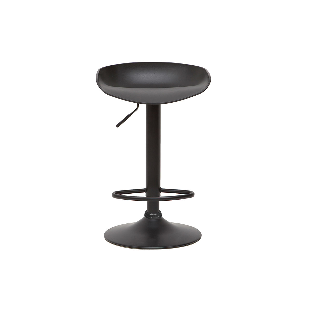 Tabourets de bar réglables design noirs H65 cm (lot de 2) PEBBLE noir, MILIBOO