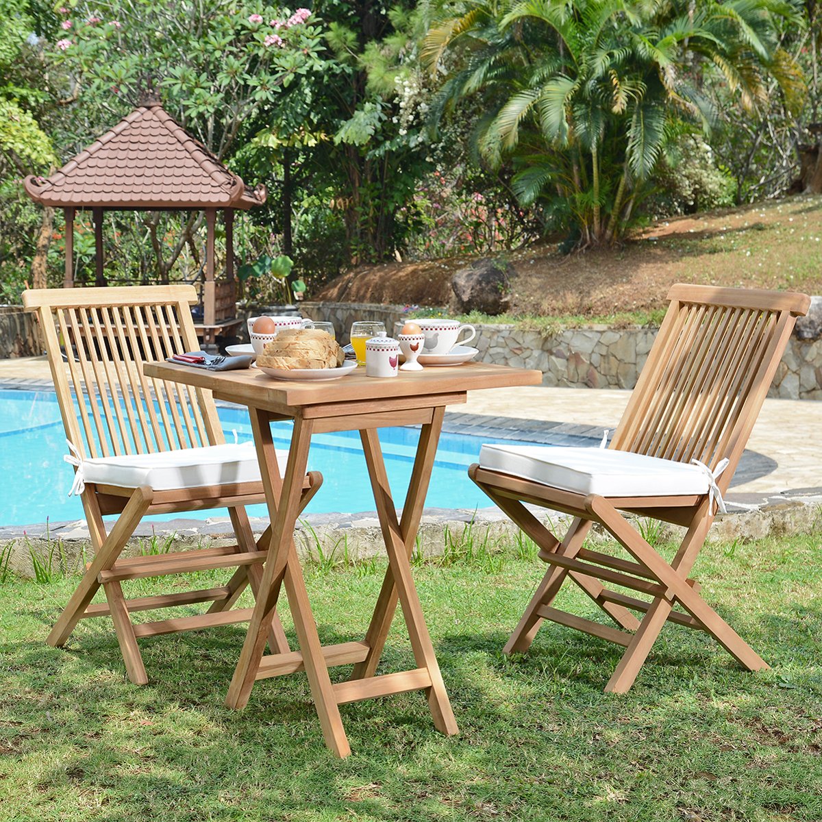 Salon de jardin en teck massif Sawu, 2 places naturel, TECK ATTITUDE