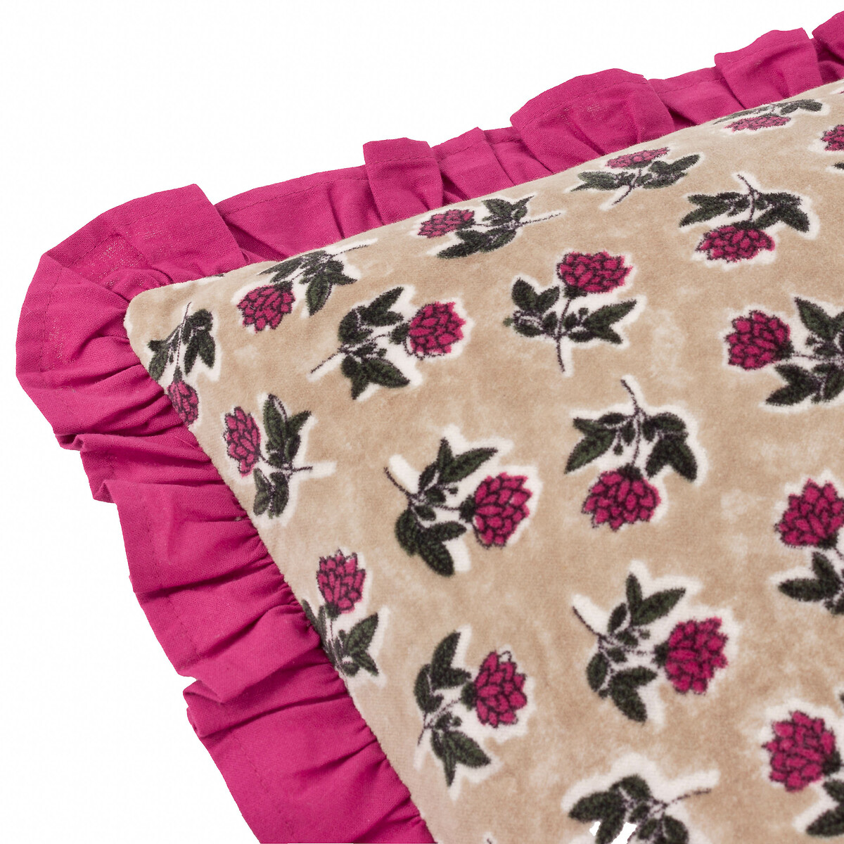 Kemble Printed Cotton Filled Cushion pink, PAOLETTI