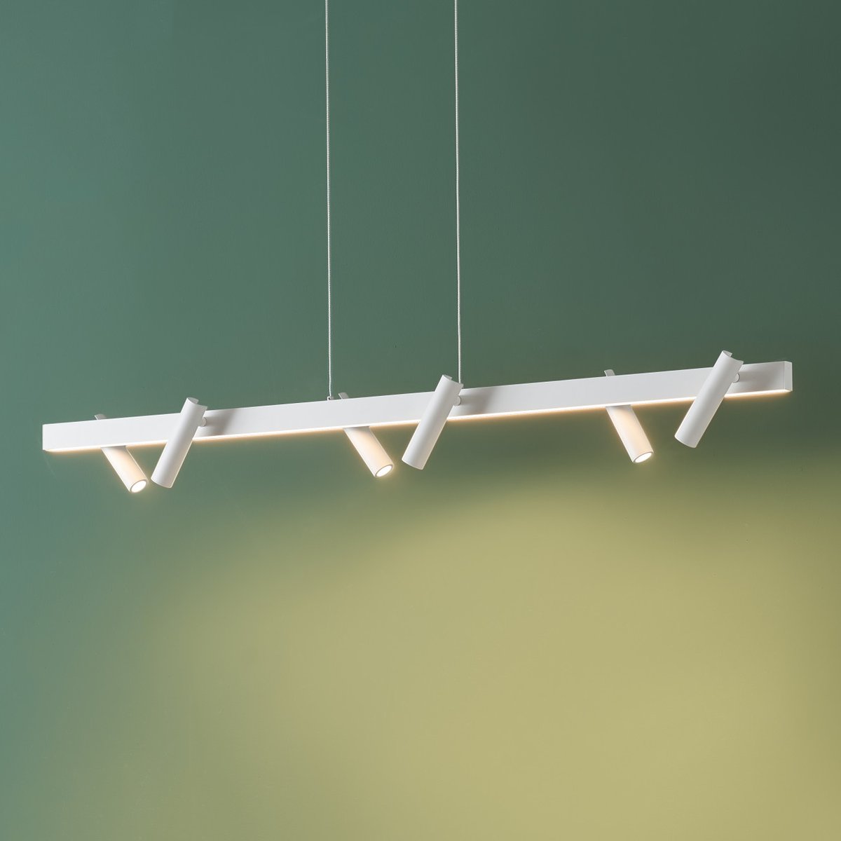 Suspension LED cylindres orientables - ANISKA blanc, KOSILUM